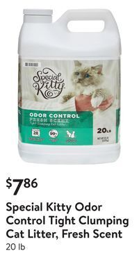 Walmart Special kitty odor control tight clumping cat litter, fresh scent offer