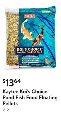 Walmart Kaytee koi's choice pond fish food floating pellets offer