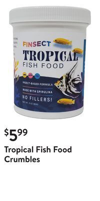 Walmart Tropical fish food crumbles offer
