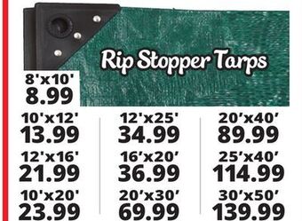 Ocean State Job Lot Rip stopper tarps offer