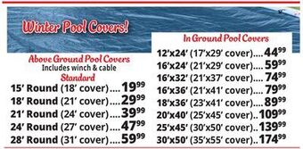 Ocean State Job Lot Winter pool covers offer