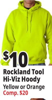 Ocean State Job Lot Rockland tool hi-viz hoody offer