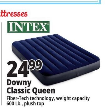 Ocean State Job Lot Intex queen dura-beam classic downy air mattress offer