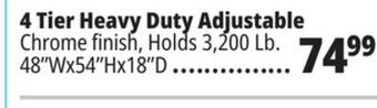 Ocean State Job Lot 4-tier heavy-duty wire shelving offer