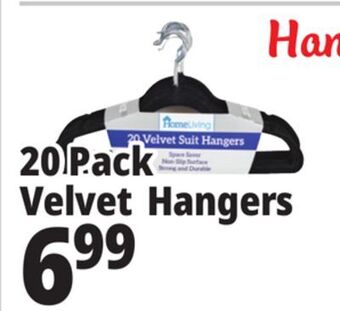 Ocean State Job Lot Homeliving velvet suit hangers, 20 count offer