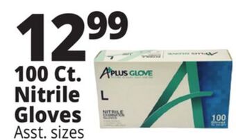 Ocean State Job Lot A+ plus disposable nitrile gloves, 100 count offer