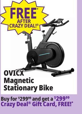 Ocean State Job Lot Ovicx magnetic stationary exercise bike with bluetooth offer