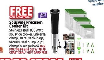 Ocean State Job Lot Sousvide precision cooker kit offer