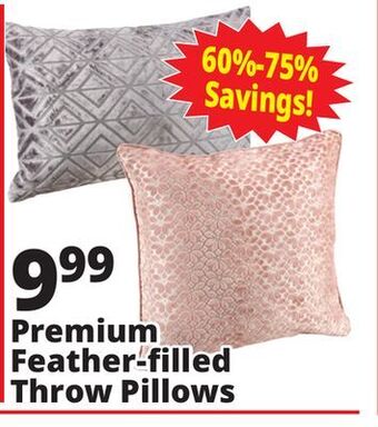 Ocean State Job Lot Premium feather-filled throw pillows offer