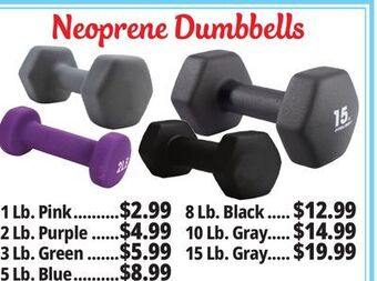 Ocean State Job Lot Neoprene hand weights offer