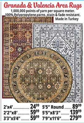 Ocean State Job Lot Granada & valencia area rugs offer