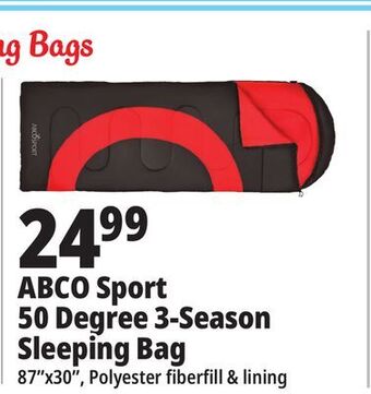 Ocean State Job Lot Abco tech lightweight envelope sleeping bag, red/black offer