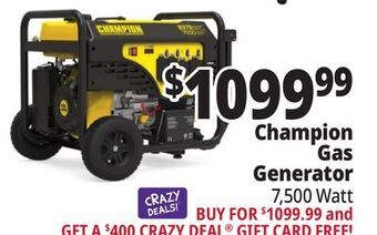 Ocean State Job Lot Champion gas generator offer
