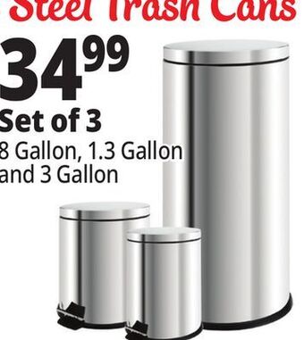 Ocean State Job Lot Stainless steel trash cans offer