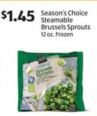 Aldi Season's Choice Steamable Brussels Sprouts offer