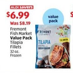 Aldi Fremont Fish Market Value Pack Tilapia Fillets offer