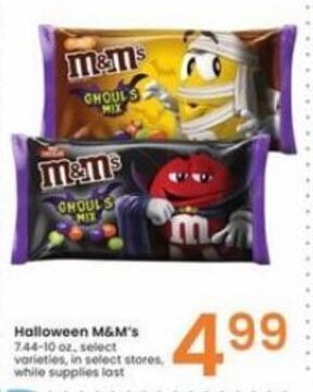 Albertsons Halloween M&M's offer