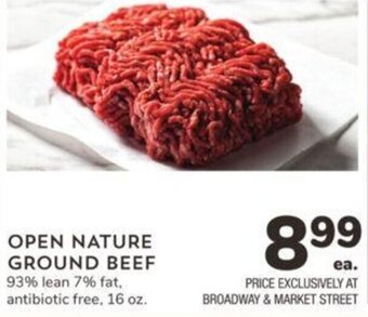 Albertsons OPEN NATURE GROUND BEEF offer
