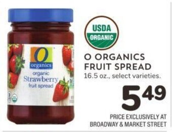 Albertsons O ORGANICS FRUIT SPREAD offer