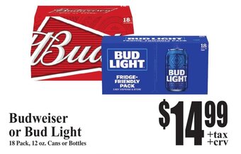 Baja Ranch Budweiser or Bud Light offer