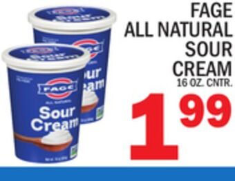 C Town Fage all natural sour cream offer