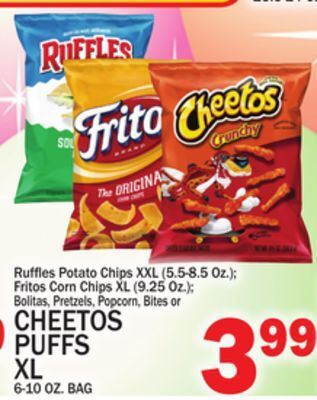 C Town Cheetos puffs xl 6-10 oz. bag offer