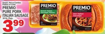C Town Premio pure pork italian sausage offer