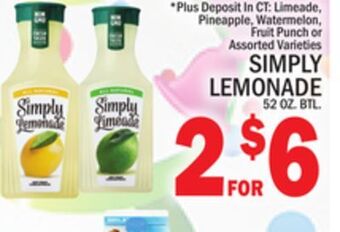 C Town Simply lemonade offer