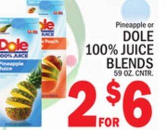 C Town Dole 100% juice blends offer
