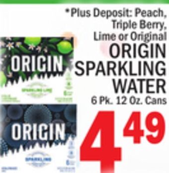 C Town Origin sparkling water offer