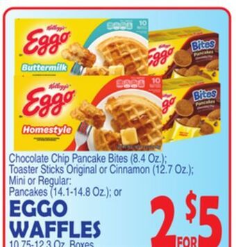 Bravo Supermarkets Eggo waffles 10.75-12.3 oz. boxes offer
