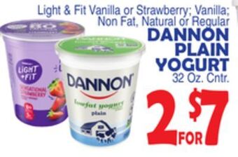 Bravo Supermarkets Dannon plain yogurt offer