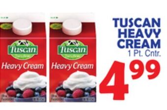 Bravo Supermarkets Tuscan heavy cream offer