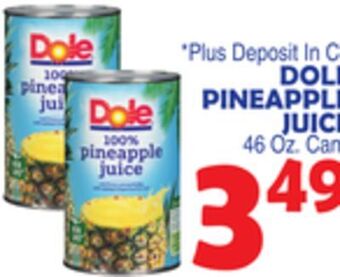 Bravo Supermarkets Dole pineapple juice offer