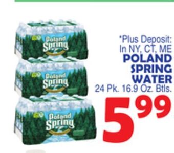Bravo Supermarkets Poland spring water offer