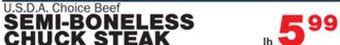 Bravo Supermarkets Semi-boneless chuck steak offer
