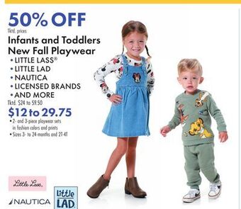 Boscov's Infants and toddlers new fall playwear offer