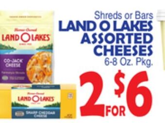 Bravo Supermarkets Land o lakes assorted cheeses offer