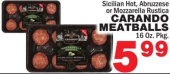 Bravo Supermarkets Carando meatballs offer