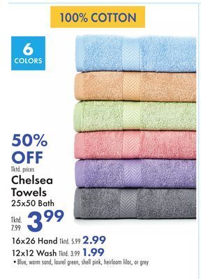 Boscov's Chelsea towels offer