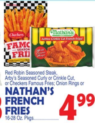 Bravo Supermarkets Nathan's french fries offer