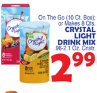 Bravo Supermarkets Crystal light drink mix. 96-2.1 oz. cnstr offer