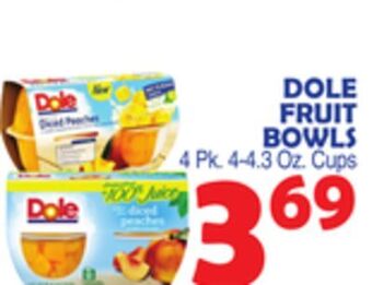 Bravo Supermarkets Dole fruit bowls offer