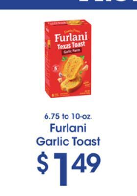 Price Rite Furlani garlic toast offer