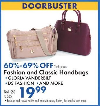 Boscov's Fashion and classic handbags offer