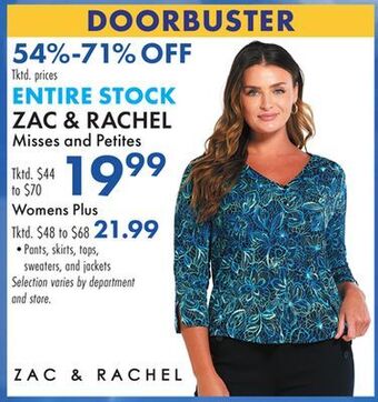 Boscov's Zac & rachel offer