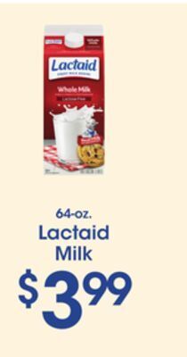 Price Rite Lactaid milk offer