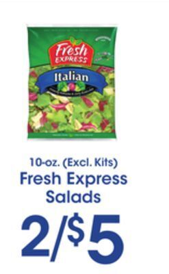 Price Rite Fresh express salads offer
