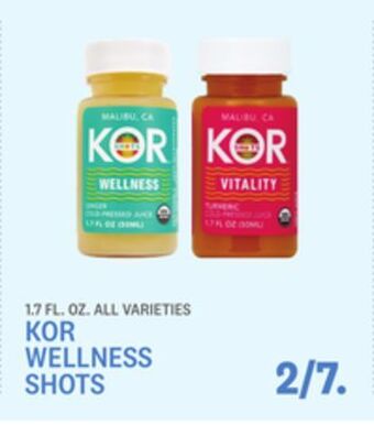 Kings Food Markets Kor wellness shots offer