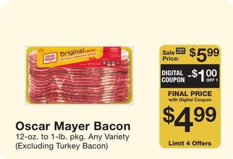 Fairway Store Market Oscar mayer bacon offer